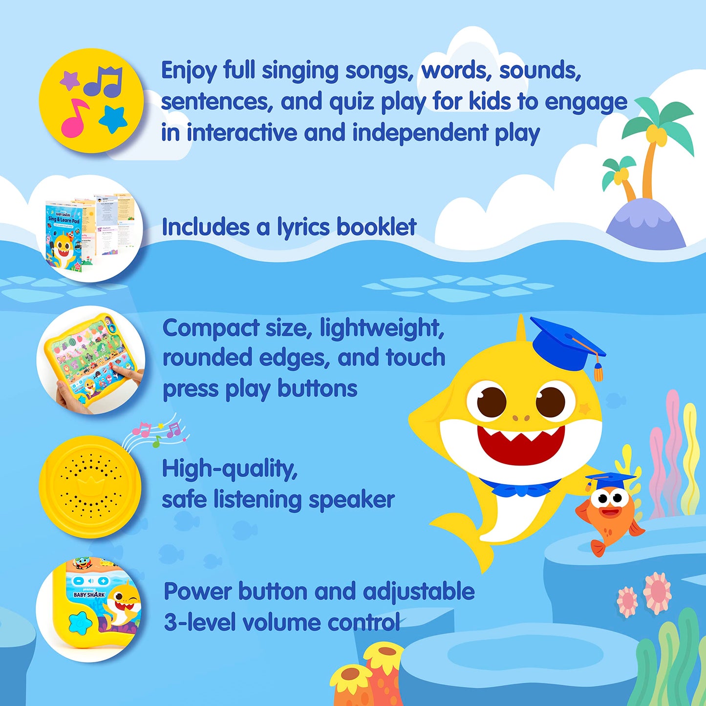 Pinkfong Baby Shark Sing & Learn Set — Pad, Smartphone & Flash Card Bus