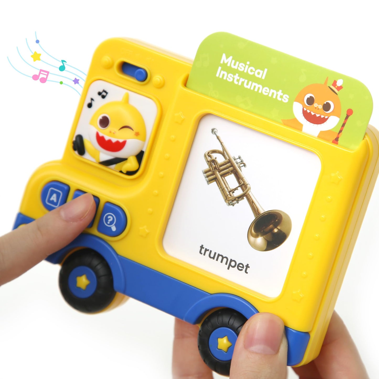 Pinkfong Baby Shark Flash Card Learning Bus – Interactive Toddler Toy & Storybook