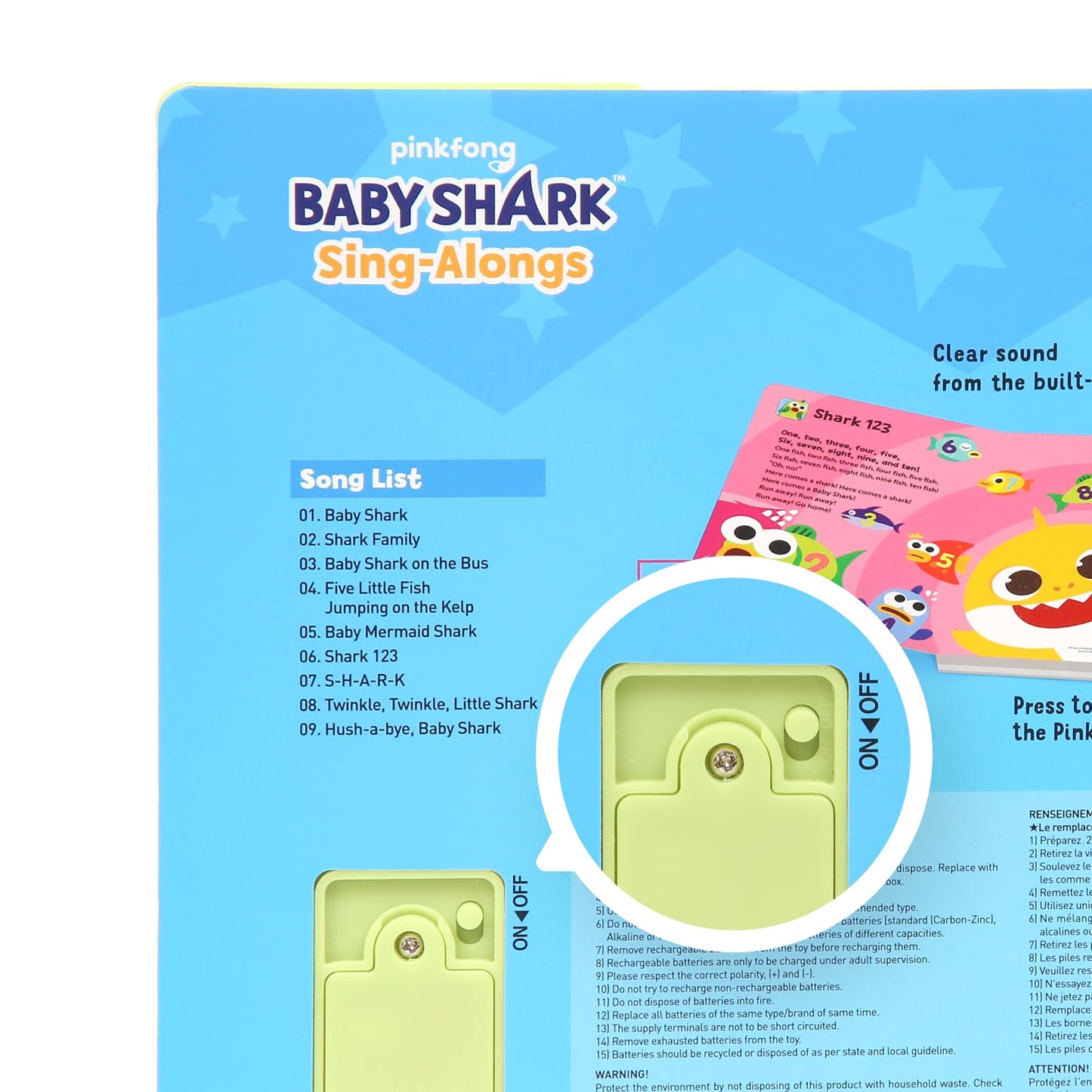 Pinkfong Baby Shark Sing-Alongs 10-Button Sound Book | Interactive Toddler Read-Along