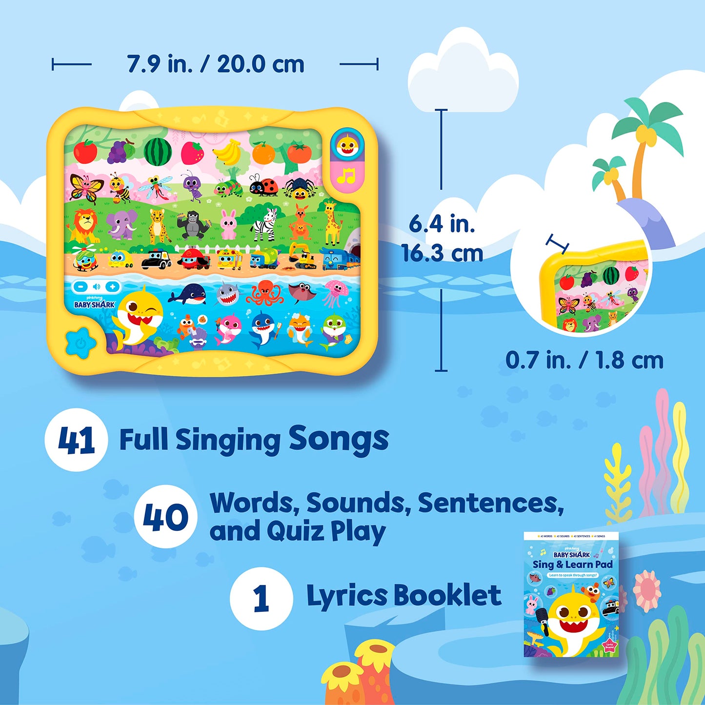 Pinkfong Baby Shark Sing & Learn Set — Pad, Smartphone & Flash Card Bus