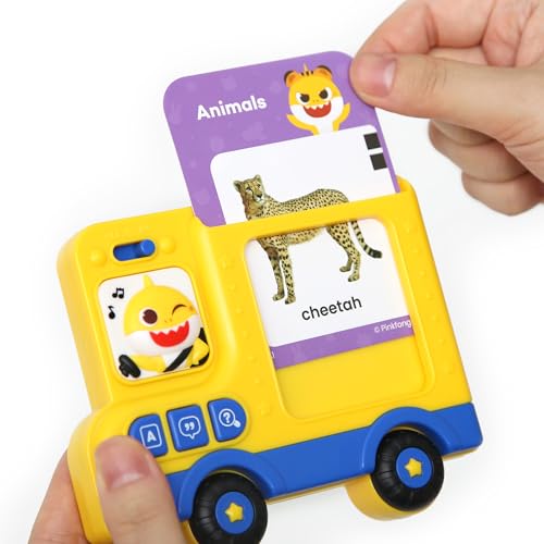 Pinkfong Baby Shark Flash Card Learning Bus – Interactive Toddler Toy & Storybook