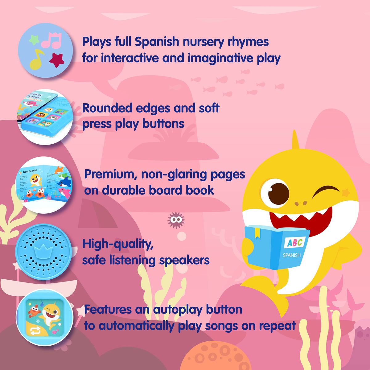 Pinkfong Baby Shark Sing-Alongs: 6-Button Sound Book for Toddlers – Nursery Rhymes
