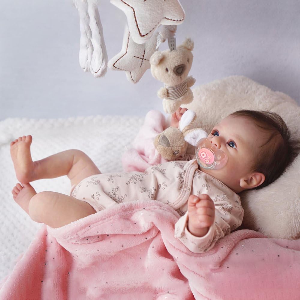 Pinky Reborn Realistic 19-Inch Baby Doll – Lifelike Preemie with Cloth Body