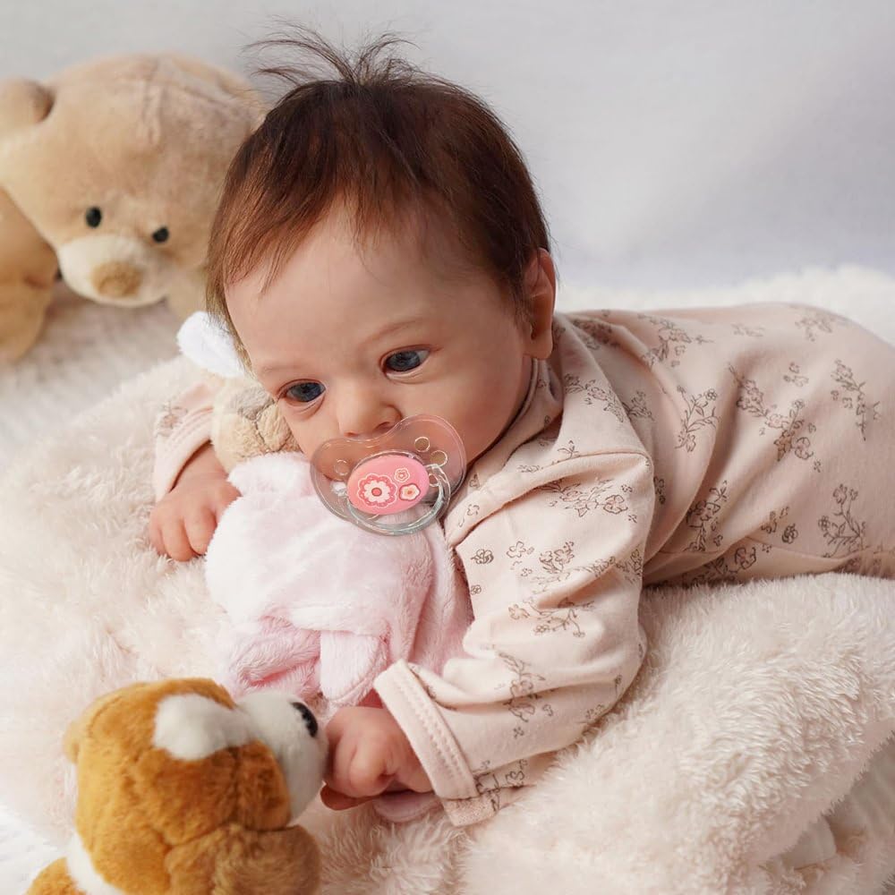 Pinky Reborn Realistic 19-Inch Baby Doll – Lifelike Preemie with Cloth Body