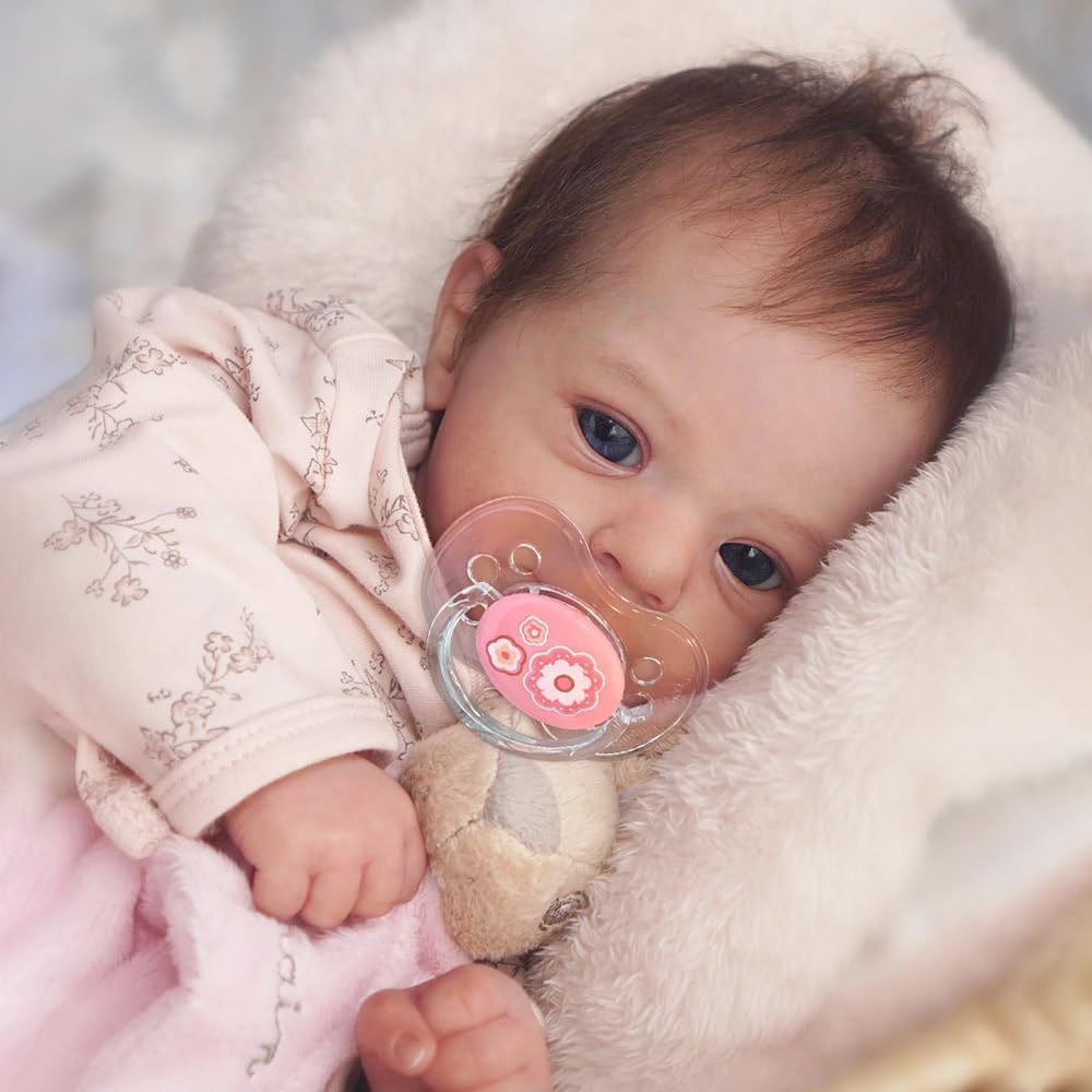 Pinky Reborn Realistic 19-Inch Baby Doll – Lifelike Preemie with Cloth Body