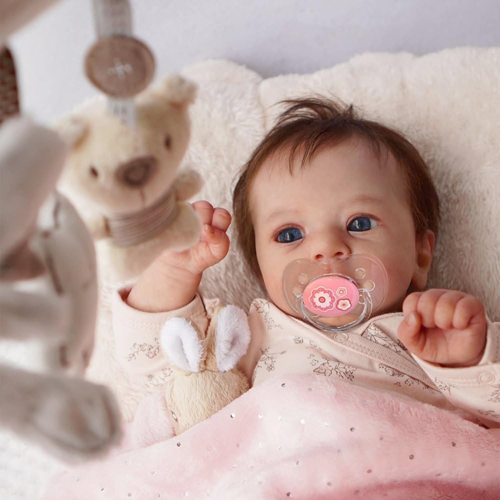 Pinky Reborn Realistic 19-Inch Baby Doll – Lifelike Preemie with Cloth Body