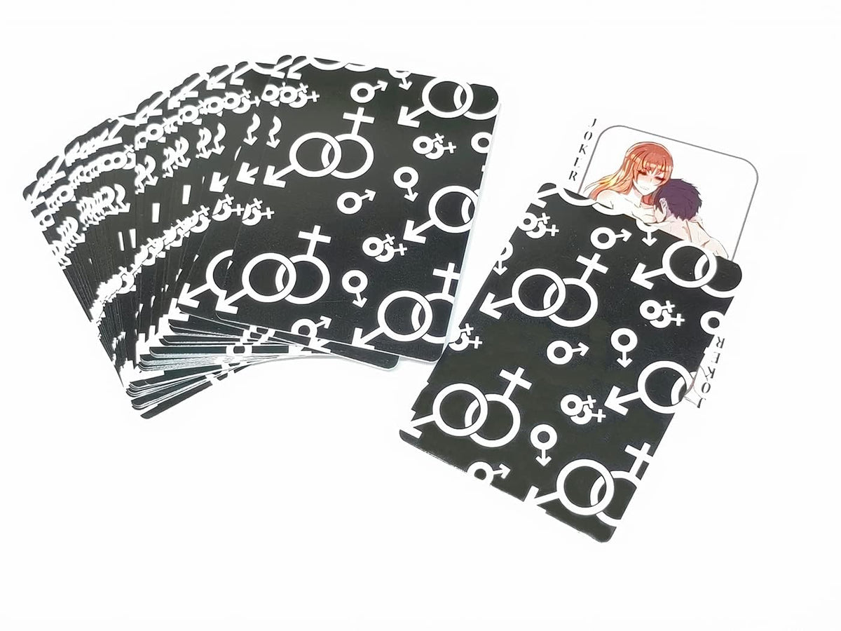 Pinnoocy Romantic Date Night Idea Cards – 54-Card Couple Game with Pose Illustrations