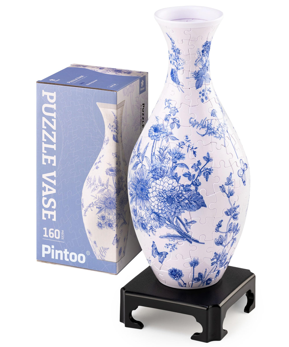 Pintoo 3D Puzzle Vase S1033 — Unique 160-Piece Flower Vase for Home Decor