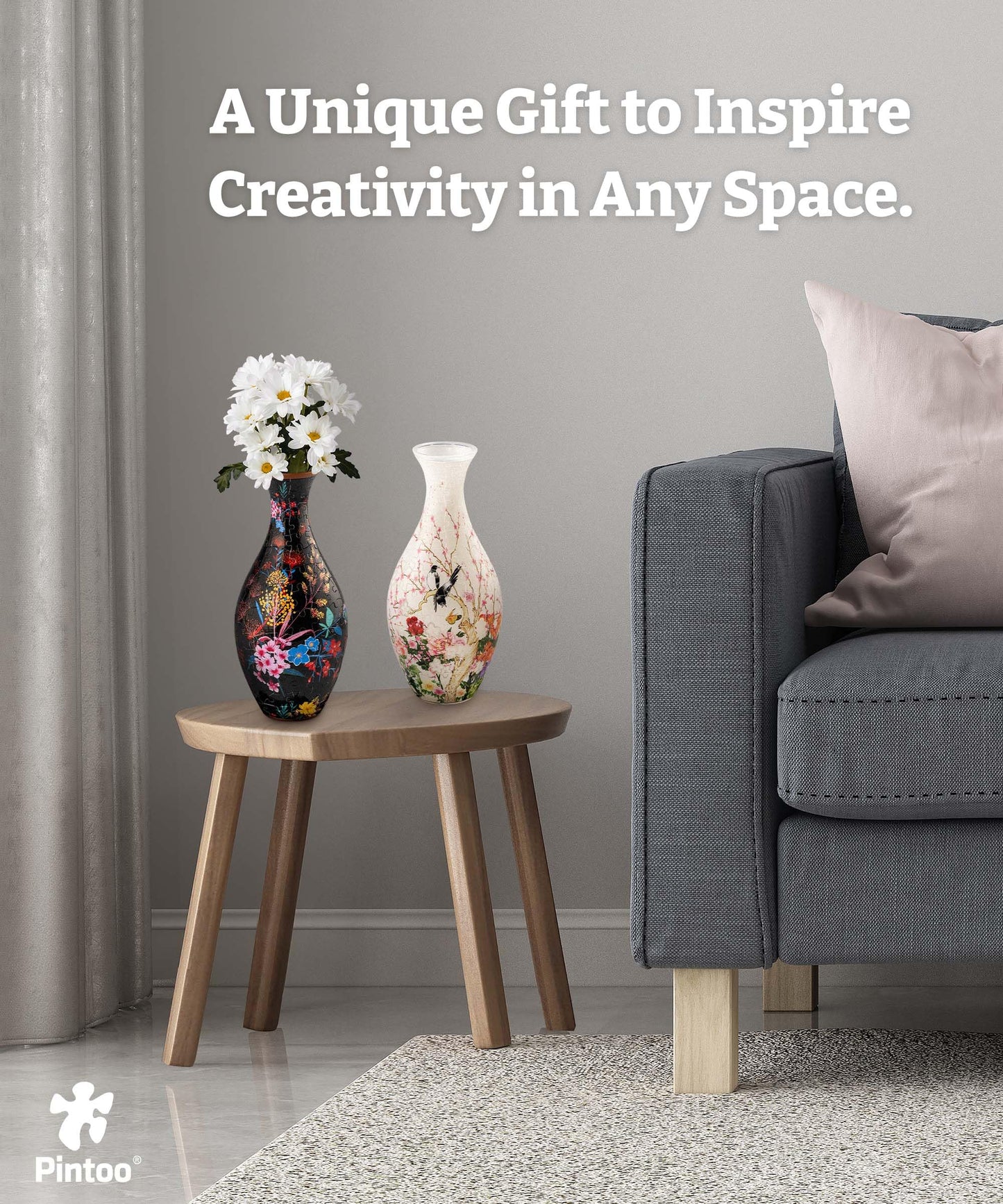 Pintoo 3D Puzzle Vase S1024 – Translucent 160-Piece Flower Vase for Unique Home Decor