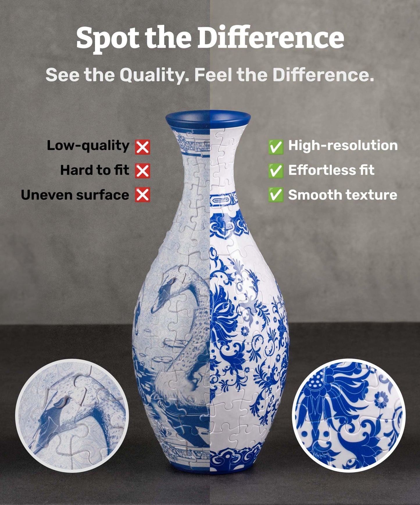 Pintoo 3D Puzzle Vase S1024 – Translucent 160-Piece Flower Vase for Unique Home Decor