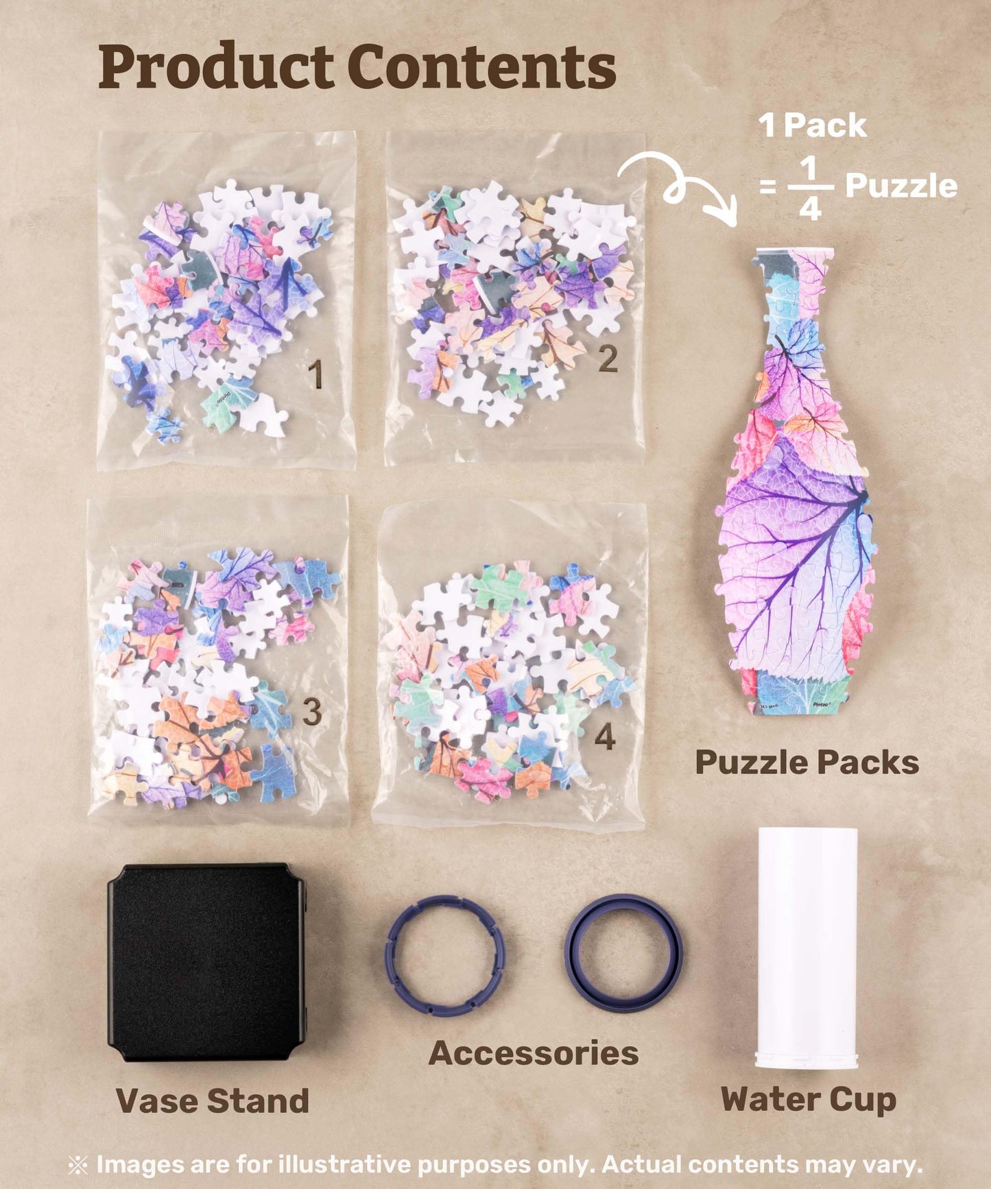 Pintoo 3D Puzzle Vase S1024 – Translucent 160-Piece Flower Vase for Unique Home Decor