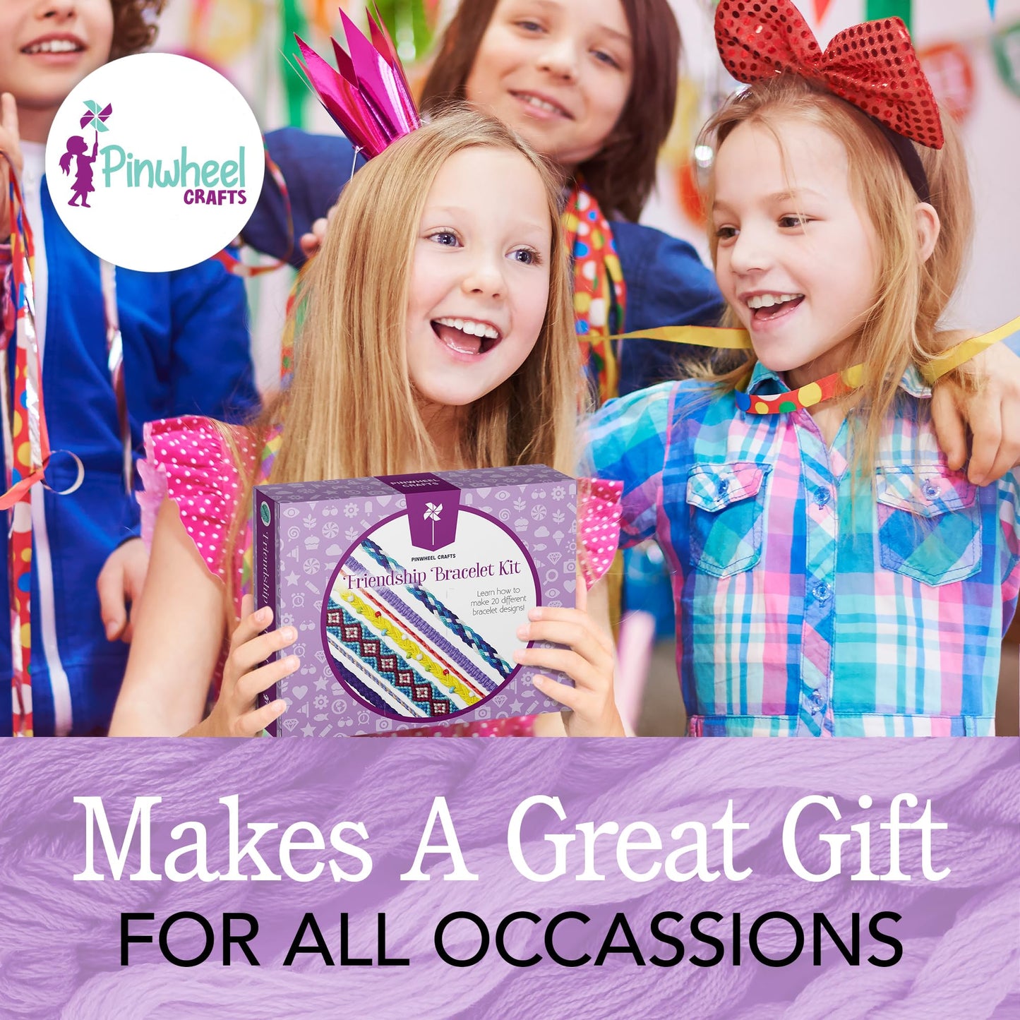 Pinwheel Crafts Friendship Bracelet Kit – DIY Jewelry for Girls 8-12