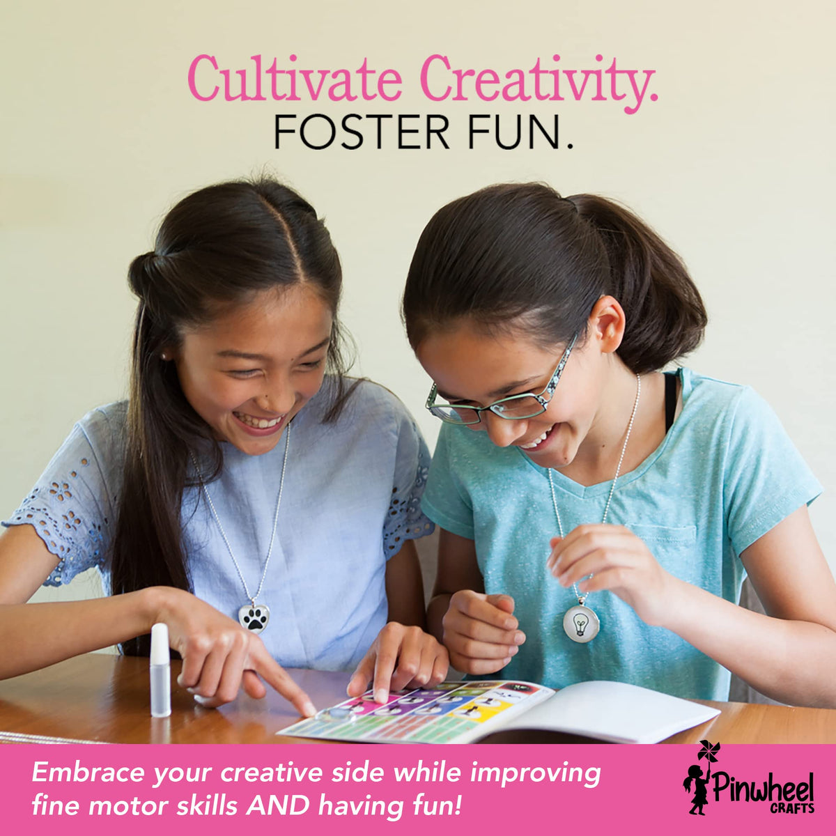 Pinwheel Crafts Pendant Jewelry Kit for Girls 8-12+ | 200+ Designs