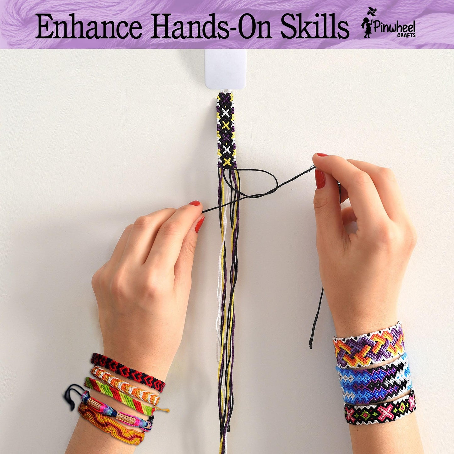 Pinwheel Crafts Friendship Bracelet Kit – DIY Jewelry for Girls 8-12