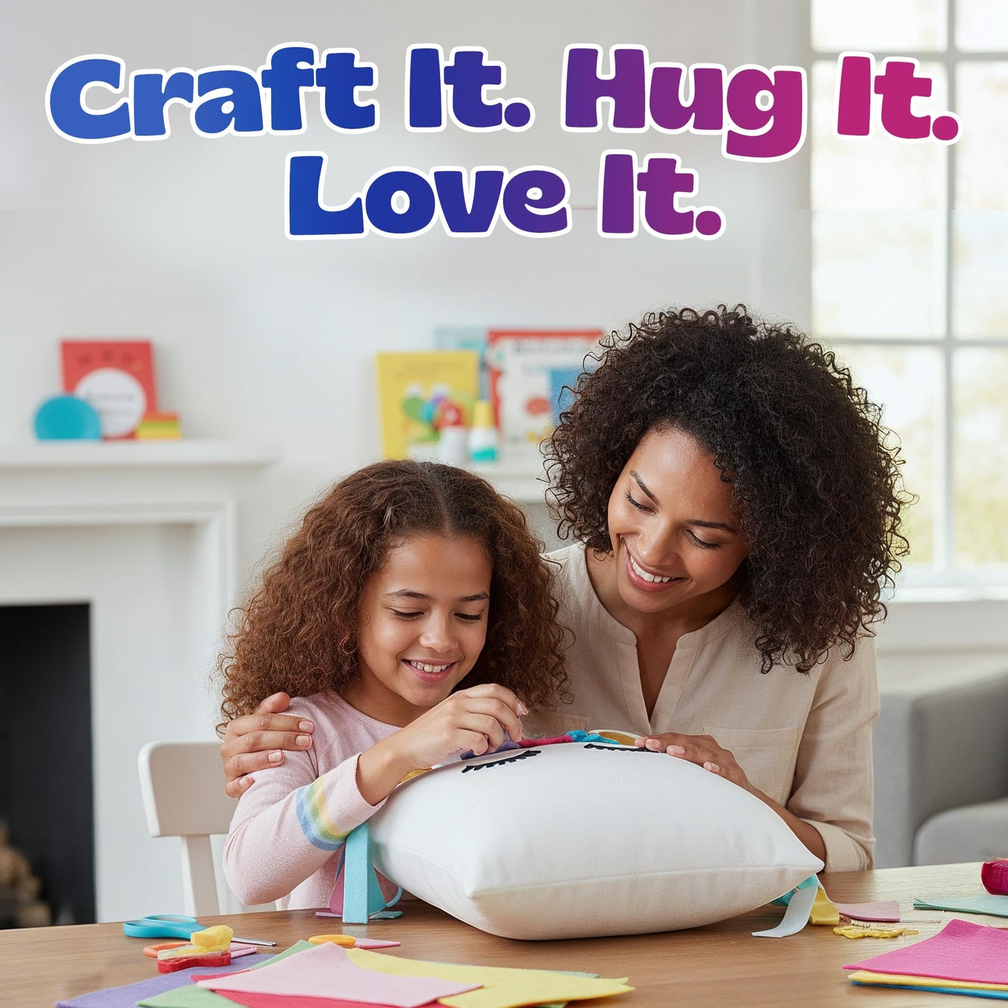 Pinwheel Crafts Unicorn Pillow Kit — No-Sew Craft for Kids 4-8