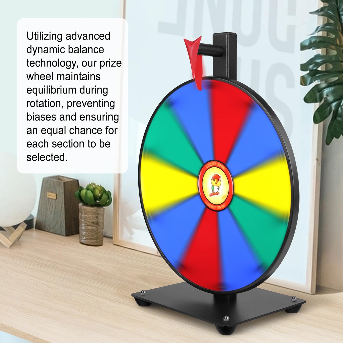 Pionites Prize Wheel 12in 10 Slots – Dry Erase Spin for Parties, Trade Shows, Tabletop or Wall Mount