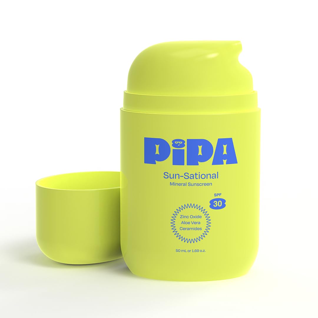 Pipa Sun-Sational 100% Mineral Daily Sunscreen SPF 30 (50 ml) | Unscented for Sensitive Skin