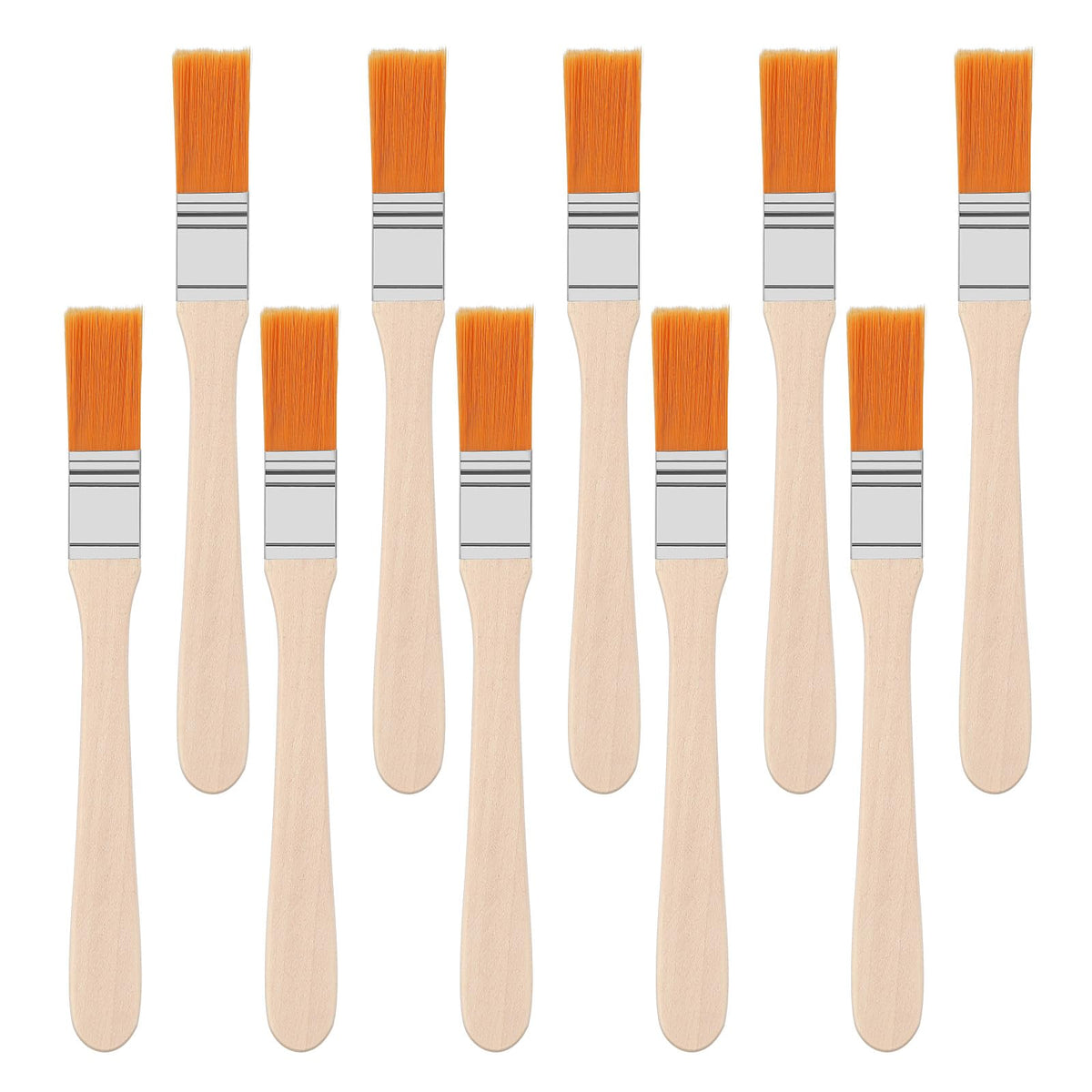 Piriuuo 10-Piece 1-Inch Angled Paint Brush Set for Walls and Finishes