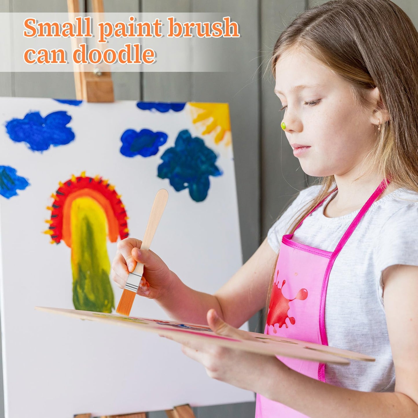 Piriuuo 10-Piece 1-Inch Angled Paint Brush Set for Walls and Finishes