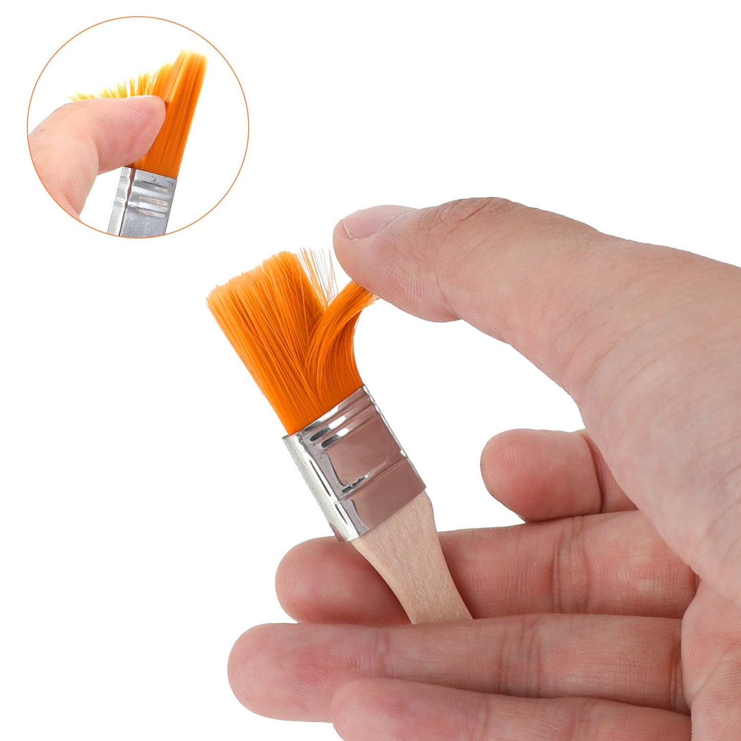 Piriuuo 10-Piece 1-Inch Angled Paint Brush Set for Walls and Finishes