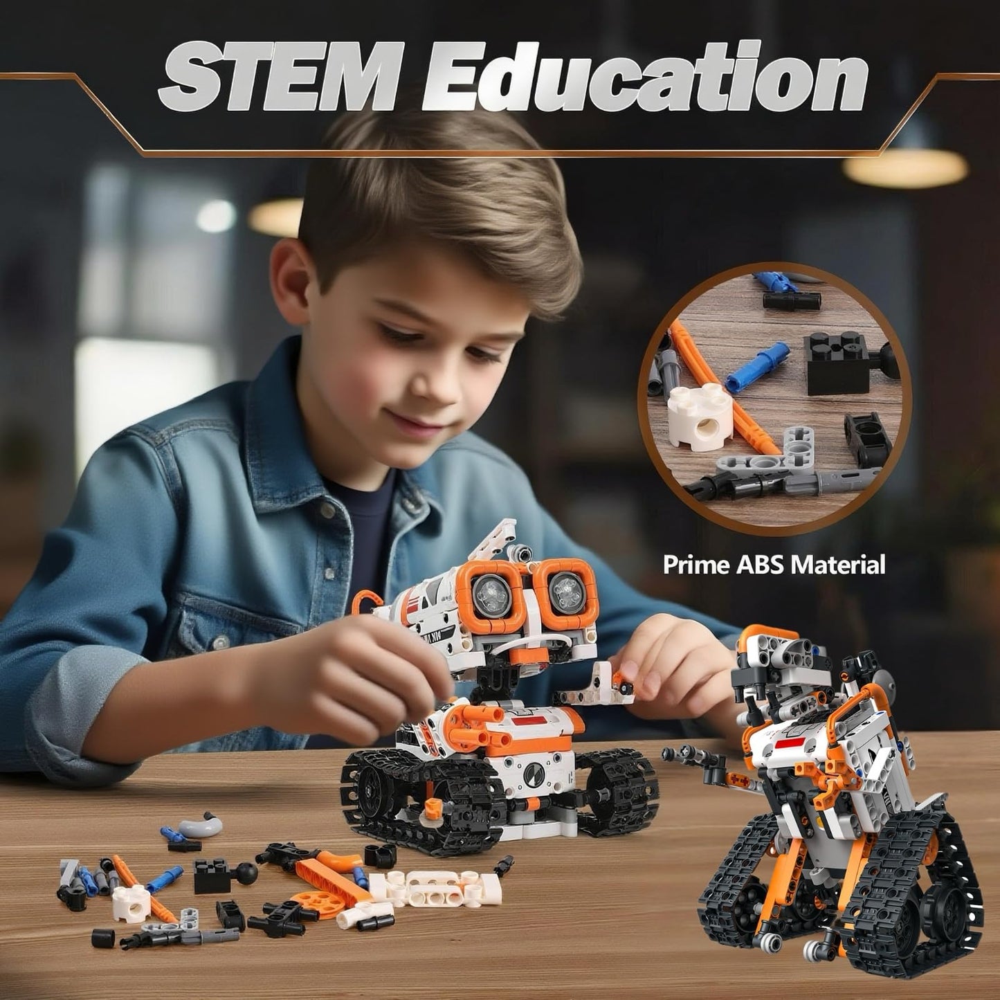 PIVONAX STEM Robotics Kit for Kids 6+: 5-in-1 Remote & App Coding Robot