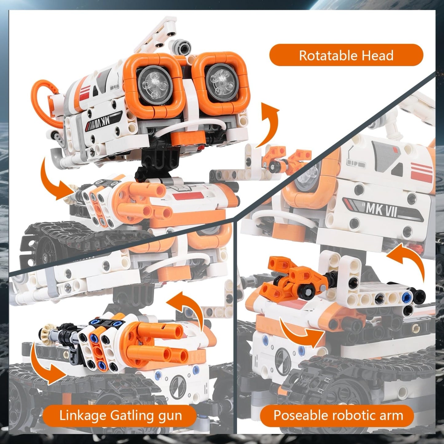 PIVONAX STEM Robotics Kit for Kids 6+: 5-in-1 Remote & App Coding Robot