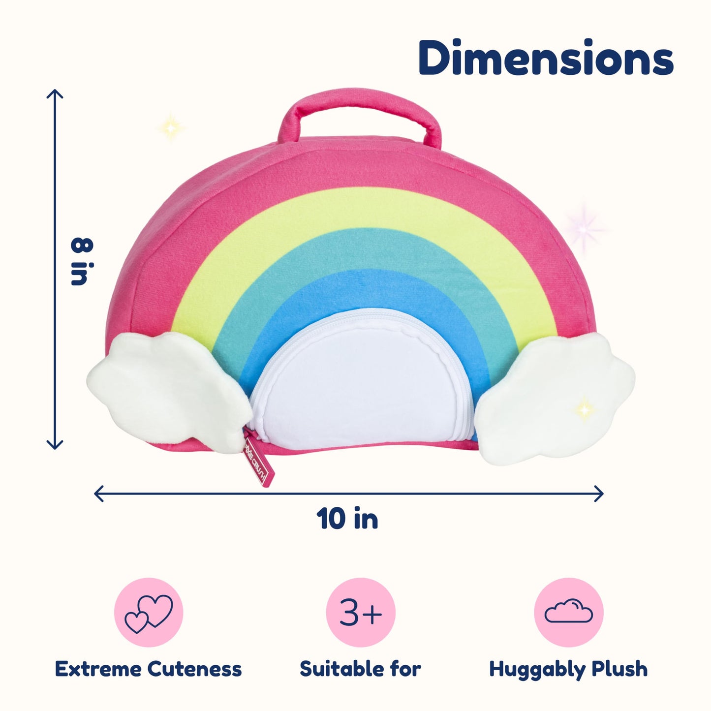 PixieCrush Unicorn Stuffed Animal Set – 5 Plush Toys with Rainbow Carry Case (Ages 3+)