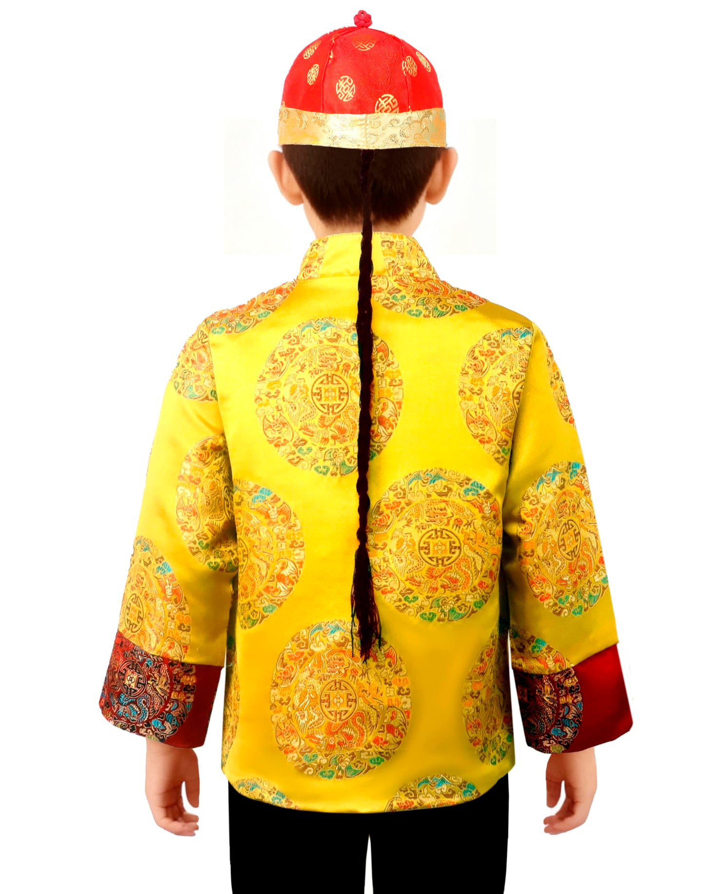 Pixienest Dragon Tang Suit for Boys with Hat | Lunar New Year Kids Costume 4-12