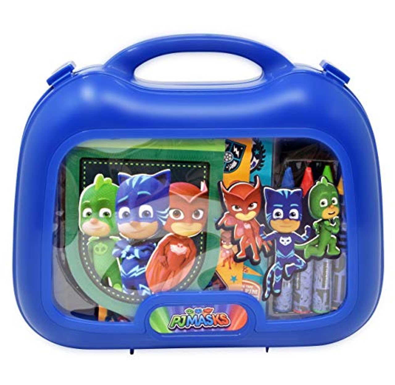 PJ Masks Carry Along Coloring and Activity Set | Carry Case, Crayons, Doodle Pad & Stickers for Toddlers