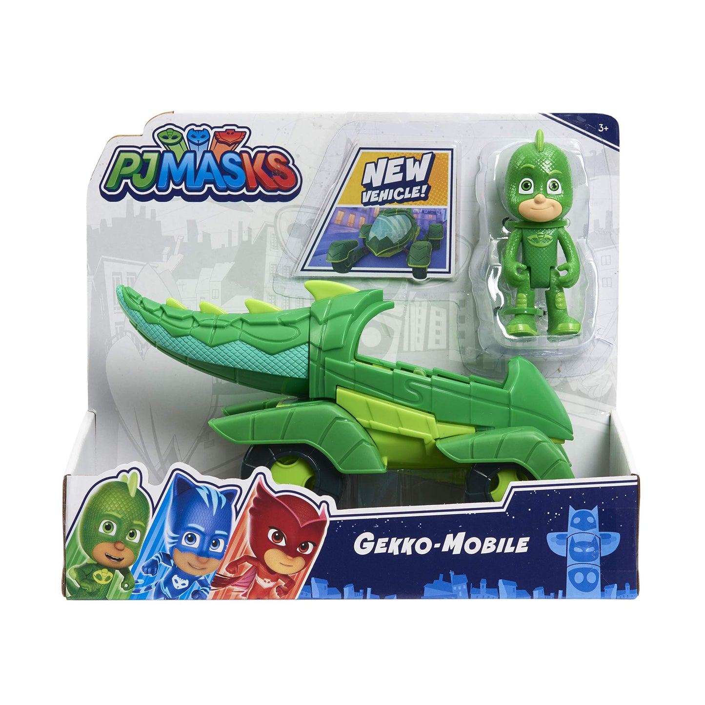 PJ Masks Gekko-Mobile Vehicle & Poseable Gekko Figure – 2-Piece Set for Ages 3+