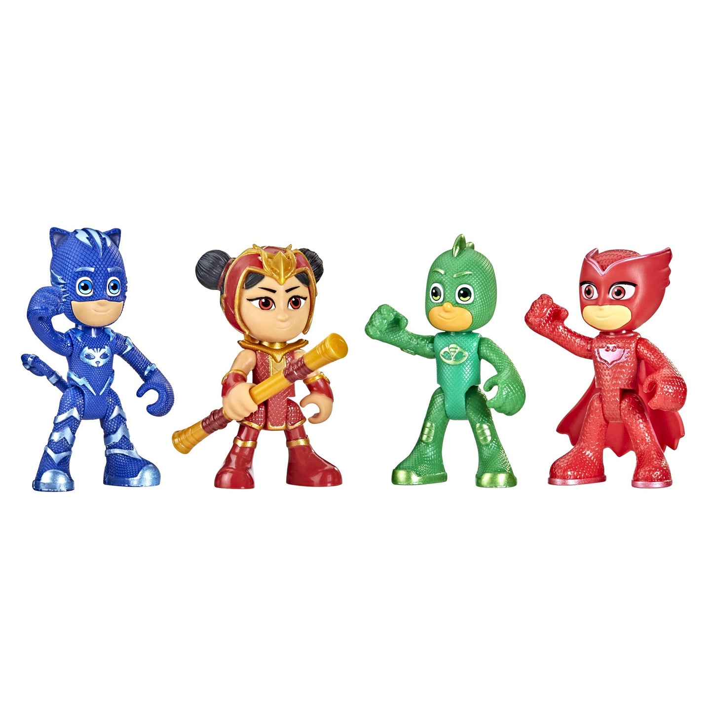 PJ Masks Heroes and An Yu Figure Set | 4 Poseable Figures & Staff
