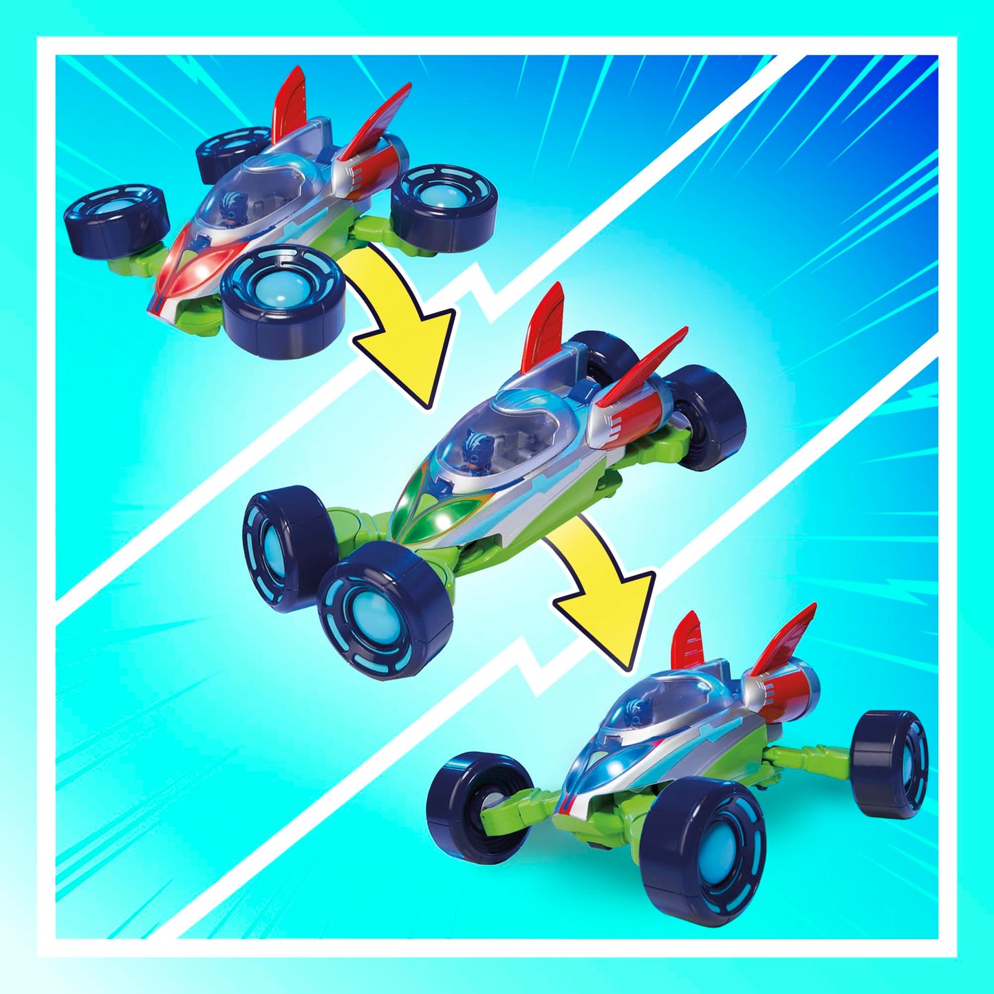 PJ Masks Power Heroes PJ Explorider: 3-Mode Converting Vehicle with Lights & Sounds