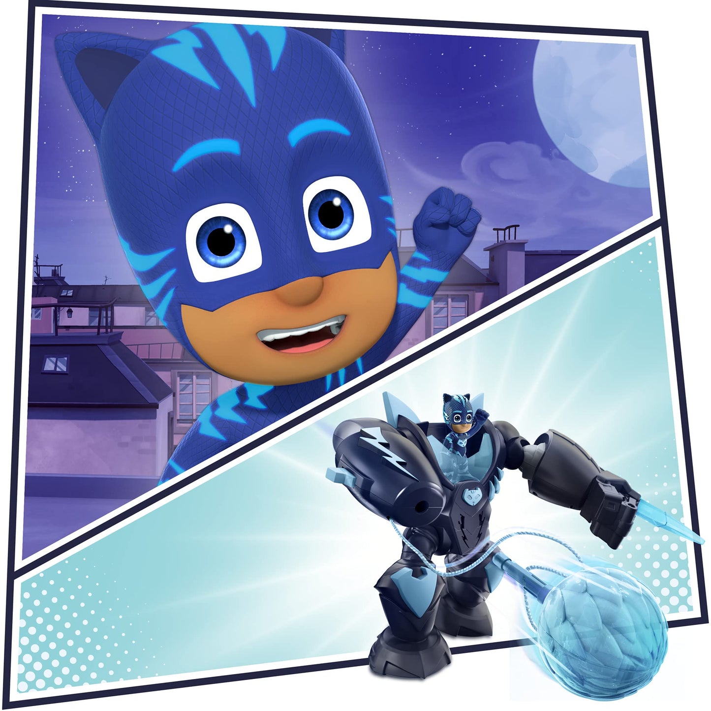 PJ Masks Robo-Catboy Toy: Lights, Sounds & Catboy Robot Suit