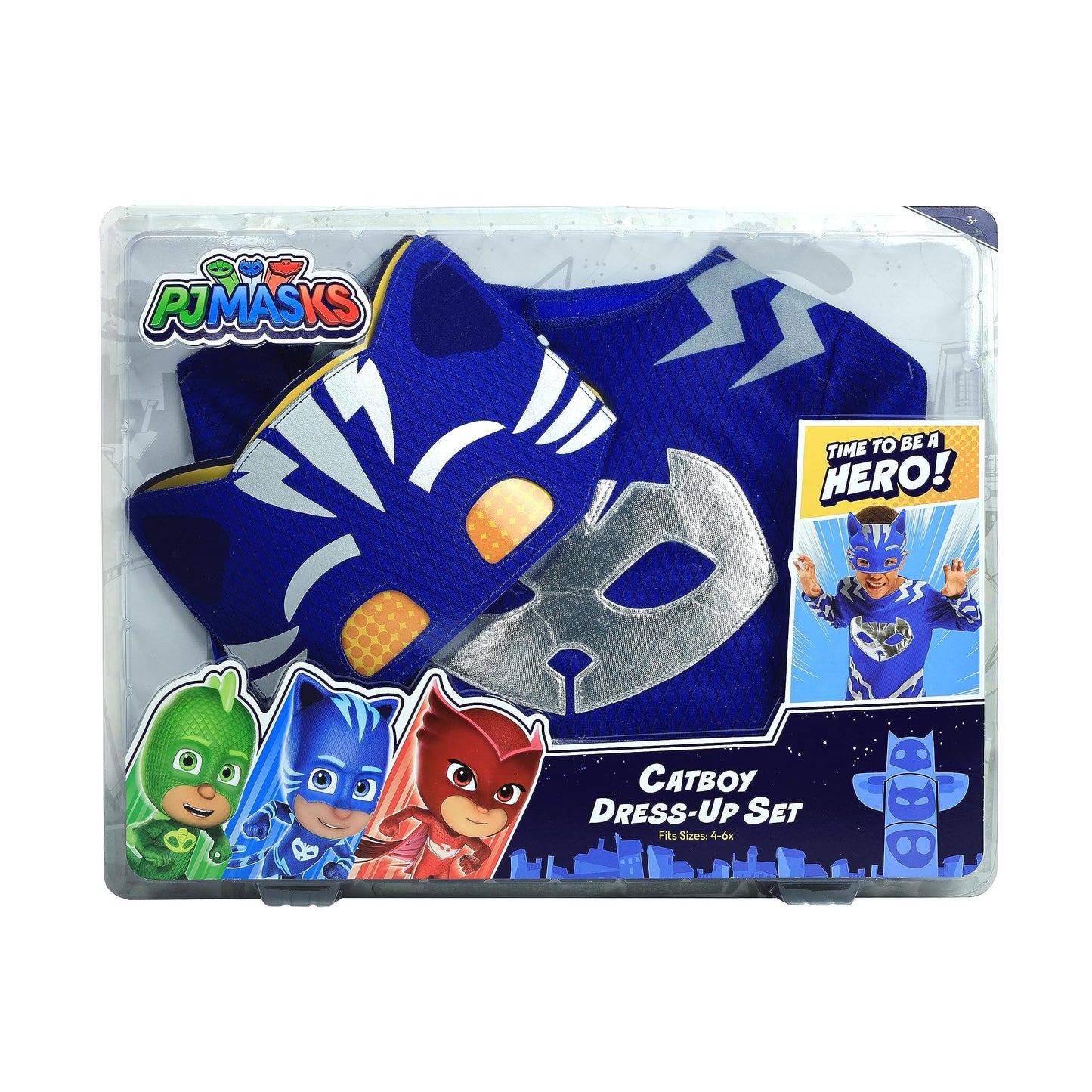 PJ Masks Turbo Blast Catboy Dress Up Set – Full-Body Outfit & Mask | Pretend Play Toy for Kids 3+ by Just Play