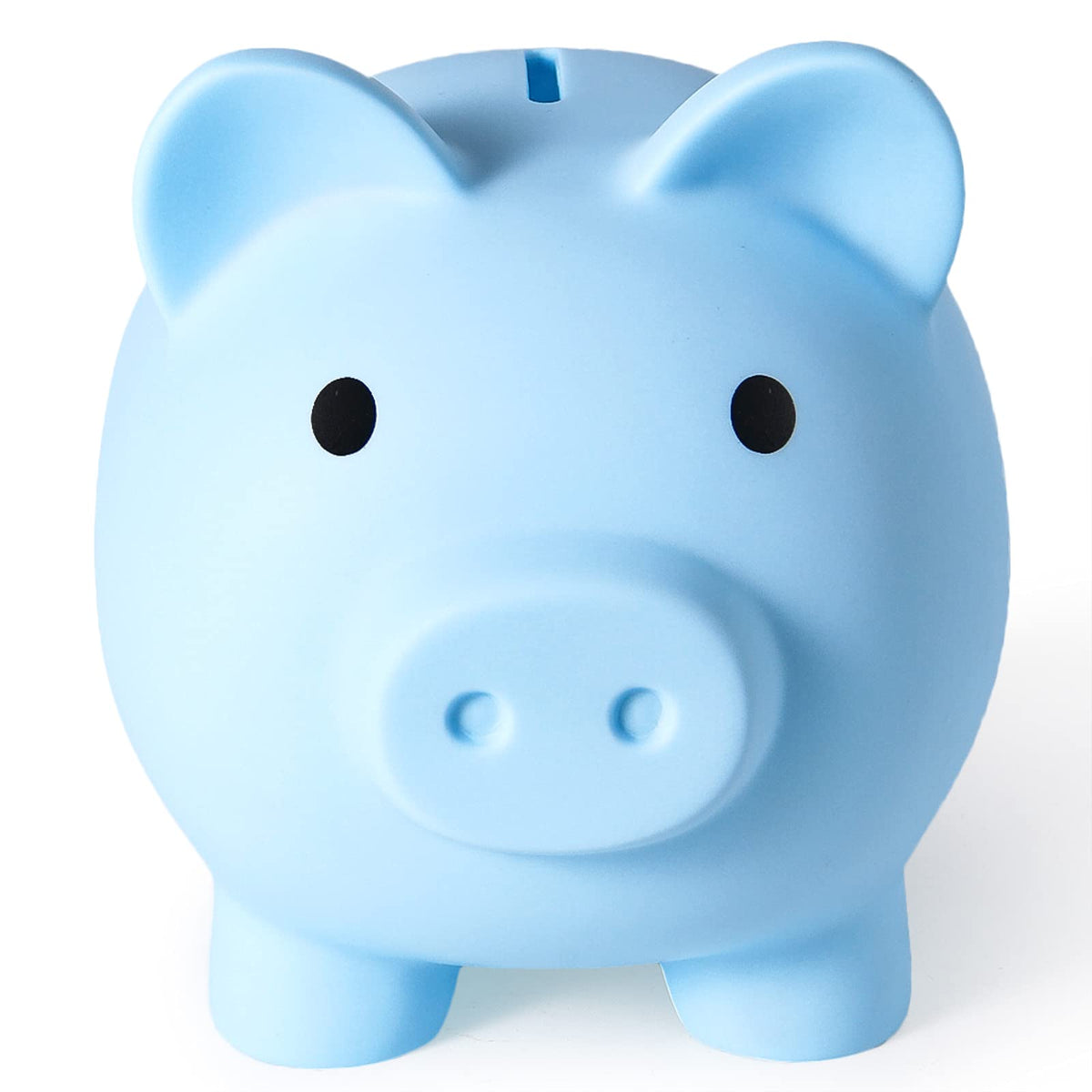 PJDRLLC Large Piggy Bank – Unbreakable Blue Money Bank for Kids