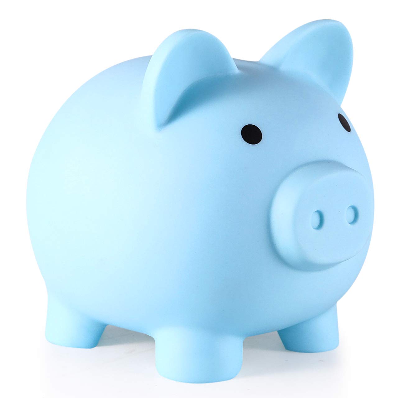 PJDRLLC Unbreakable Piggy Bank – Medium Blue Money Bank for Kids