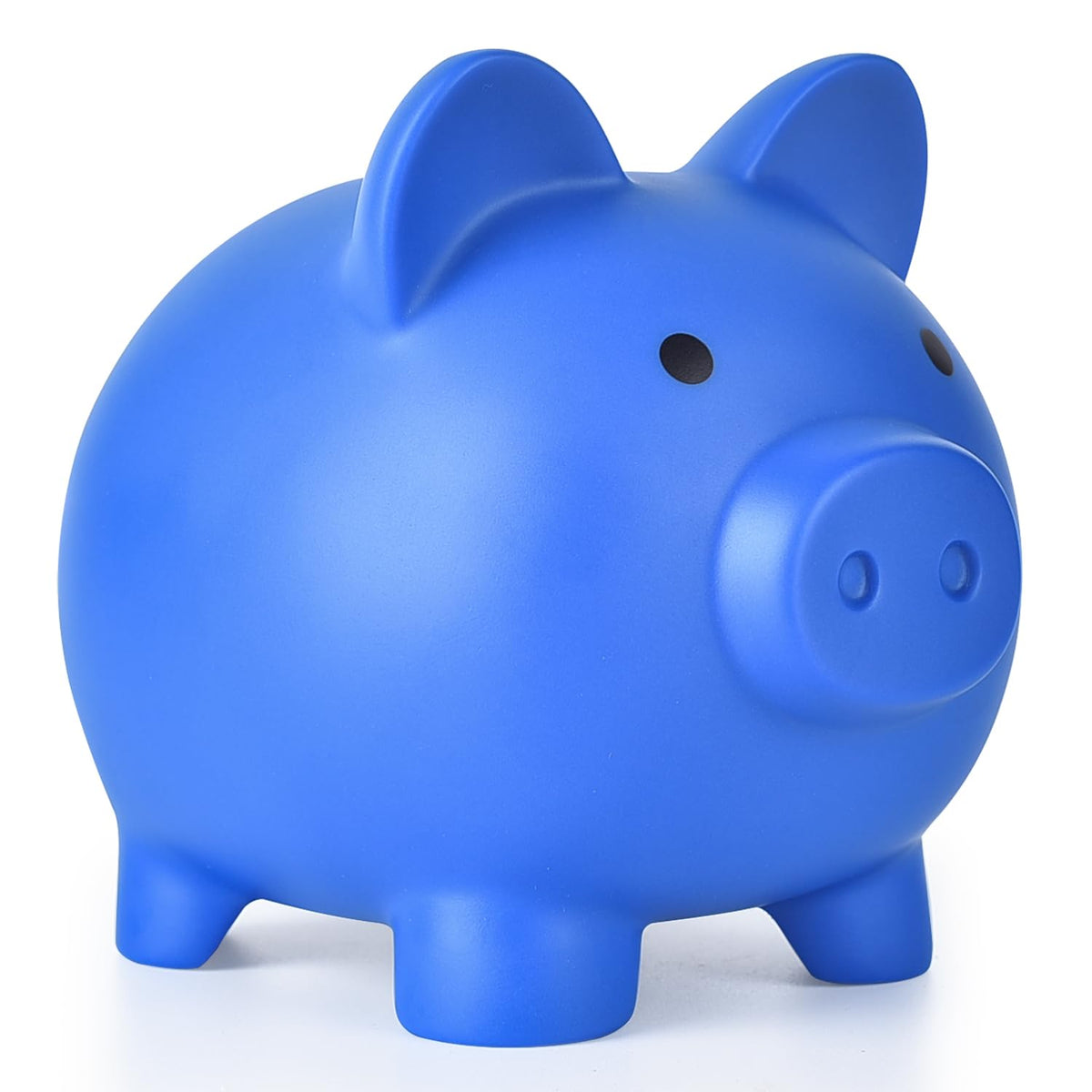 PJDRLLC Unbreakable Dark Blue Piggy Bank – Medium Coin Bank for Kids