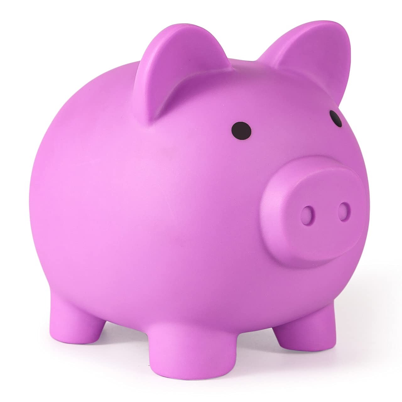 PJDRLLC Piggy Bank – Unbreakable Light Purple Money Bank for Kids (Medium Size)