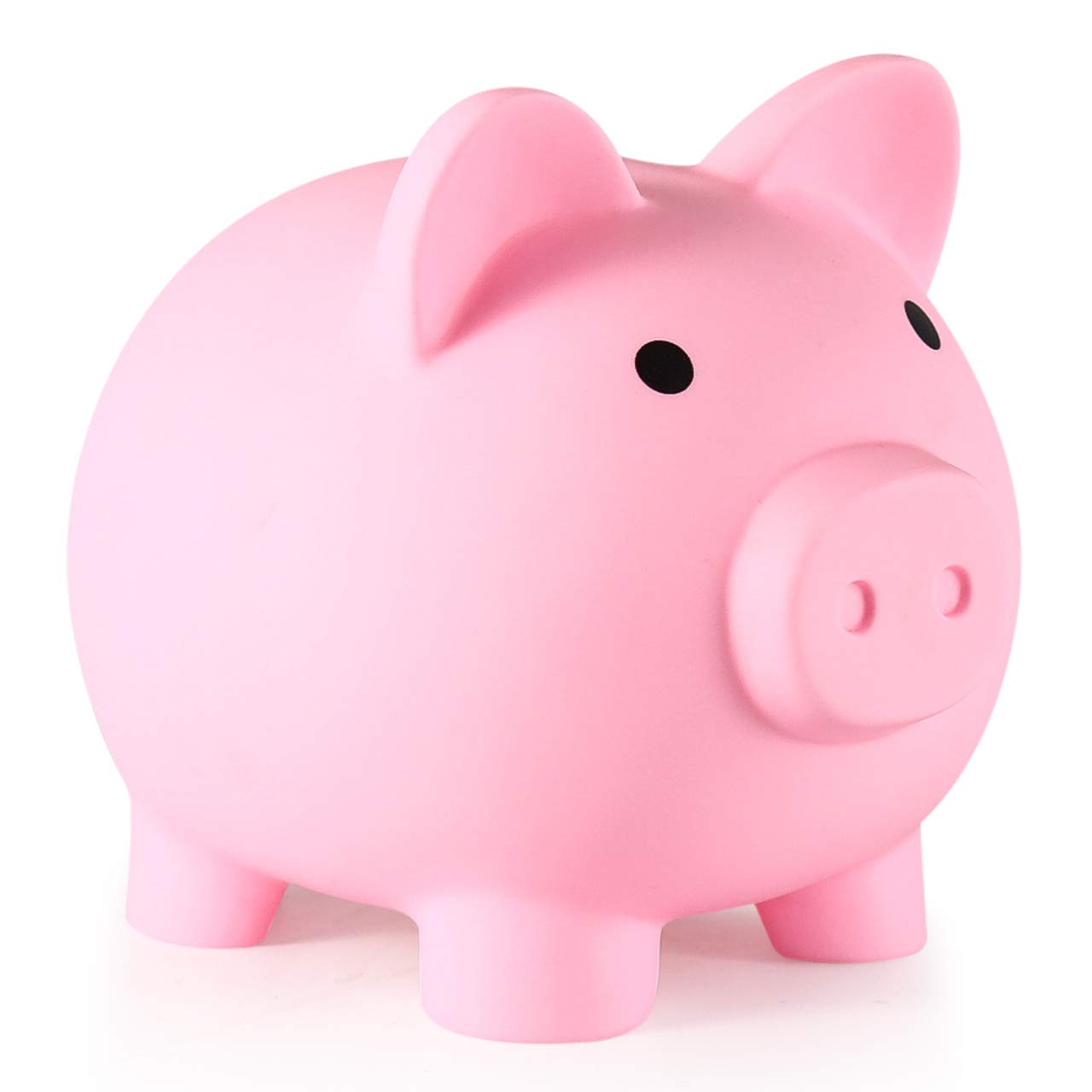 PJDRLLC Piggy Bank – Durable Unbreakable Plastic Money Bank for Kids (Medium, Pink)