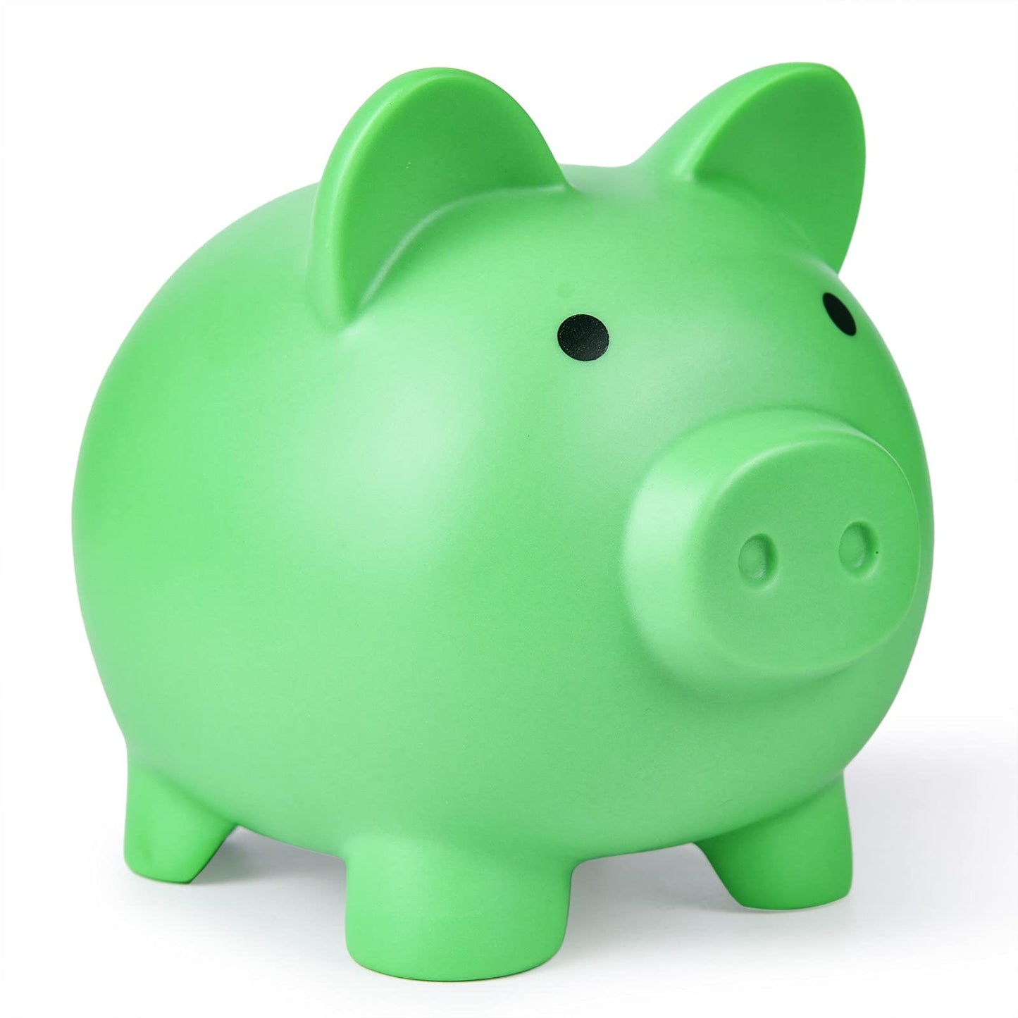 PJDRLLC Piggy Bank - Unbreakable Green Plastic Money Bank for Kids | Medium Size