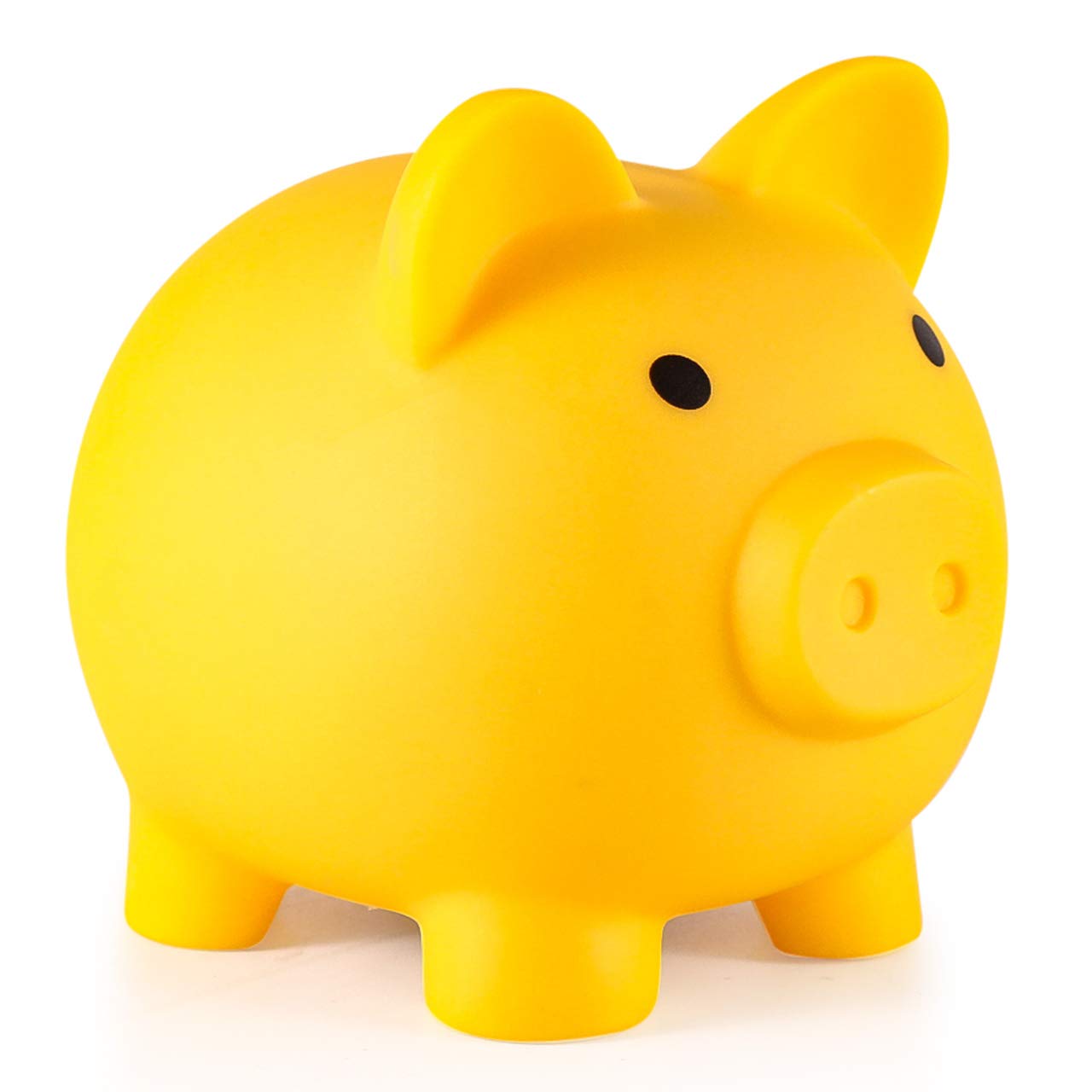 PJDRLLC Piggy Bank – Unbreakable Kids’ Money Bank (Yellow, Medium)