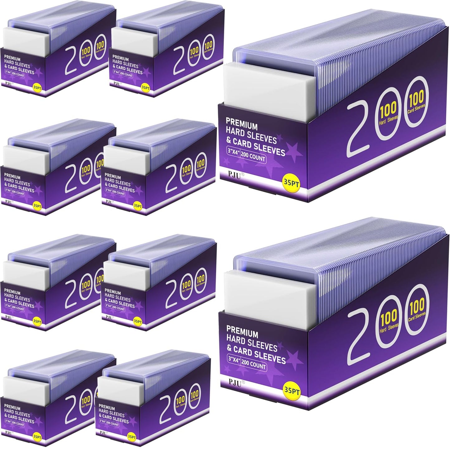 PJU 2000 Hard & Soft Card Sleeves – 3x4 Trading Card Protectors