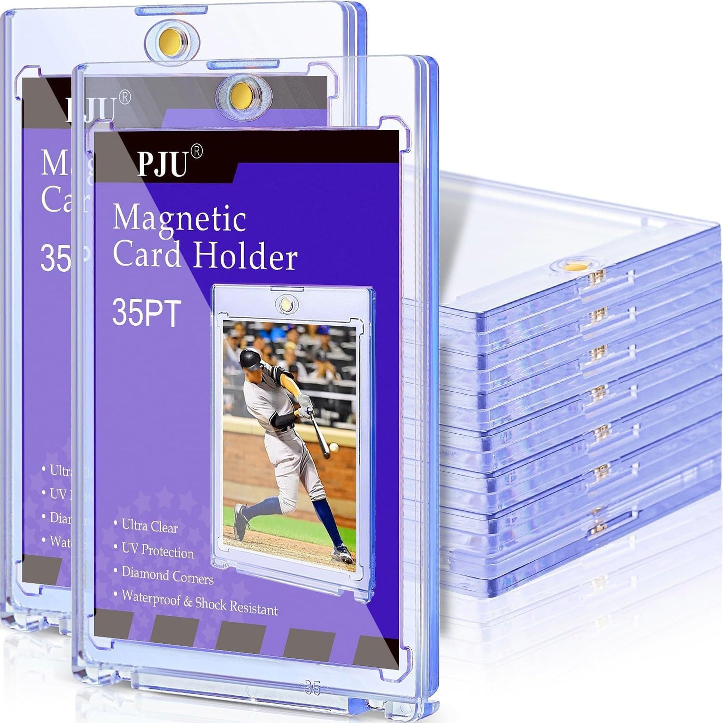 PJU 30ct Magnetic Card Holder – 35pt Single Card Protector with UV Protection & Magnetic Closure