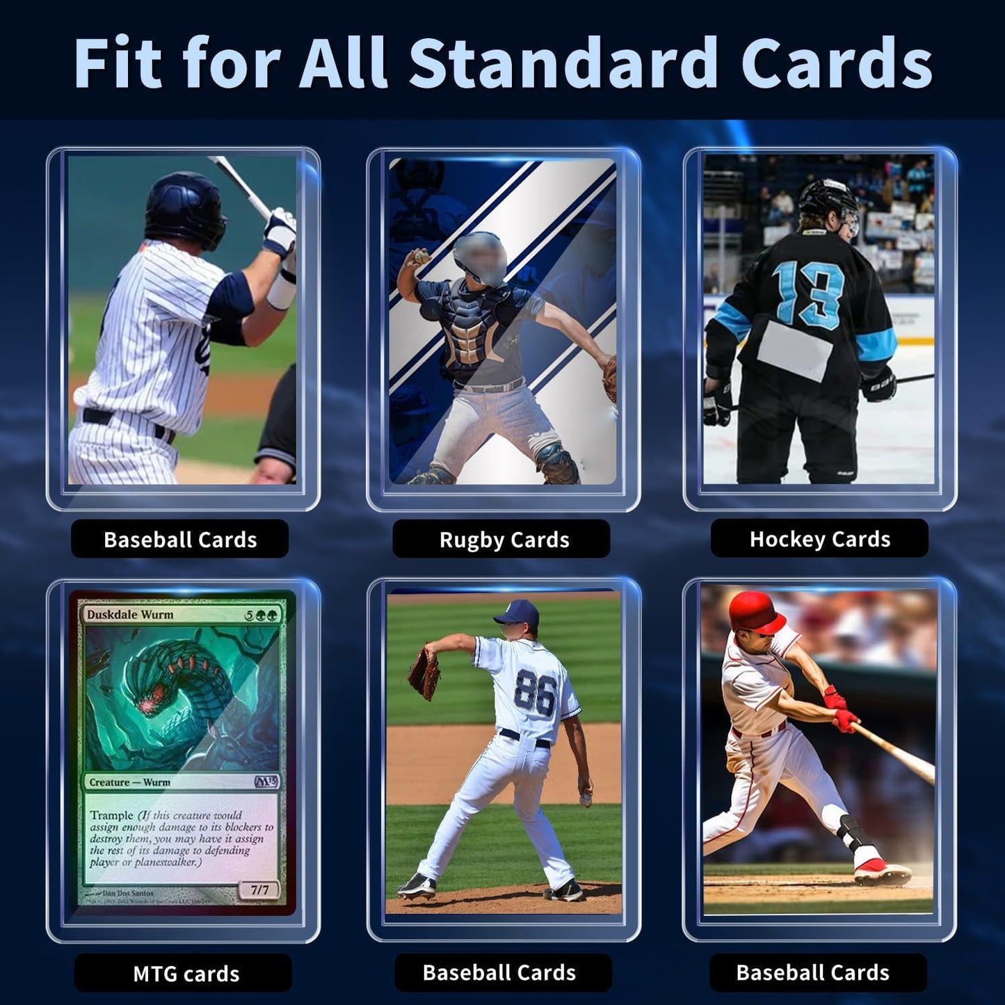 PJU 1000 Card Sleeves: 500 Hard + 500 Soft Protectors for 3x4 Trading Cards