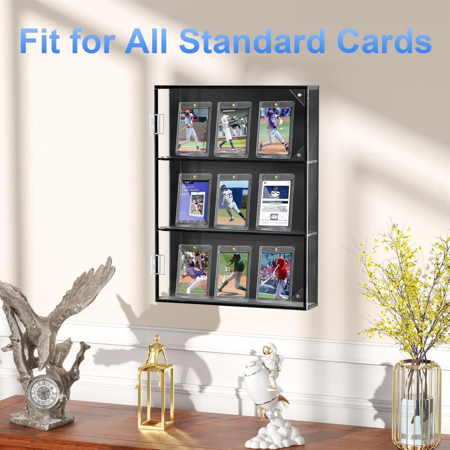 PJU 120ct Magnetic Card Holder – 35pt Single Card Display Case with UV Protection for Baseball & Trading Cards