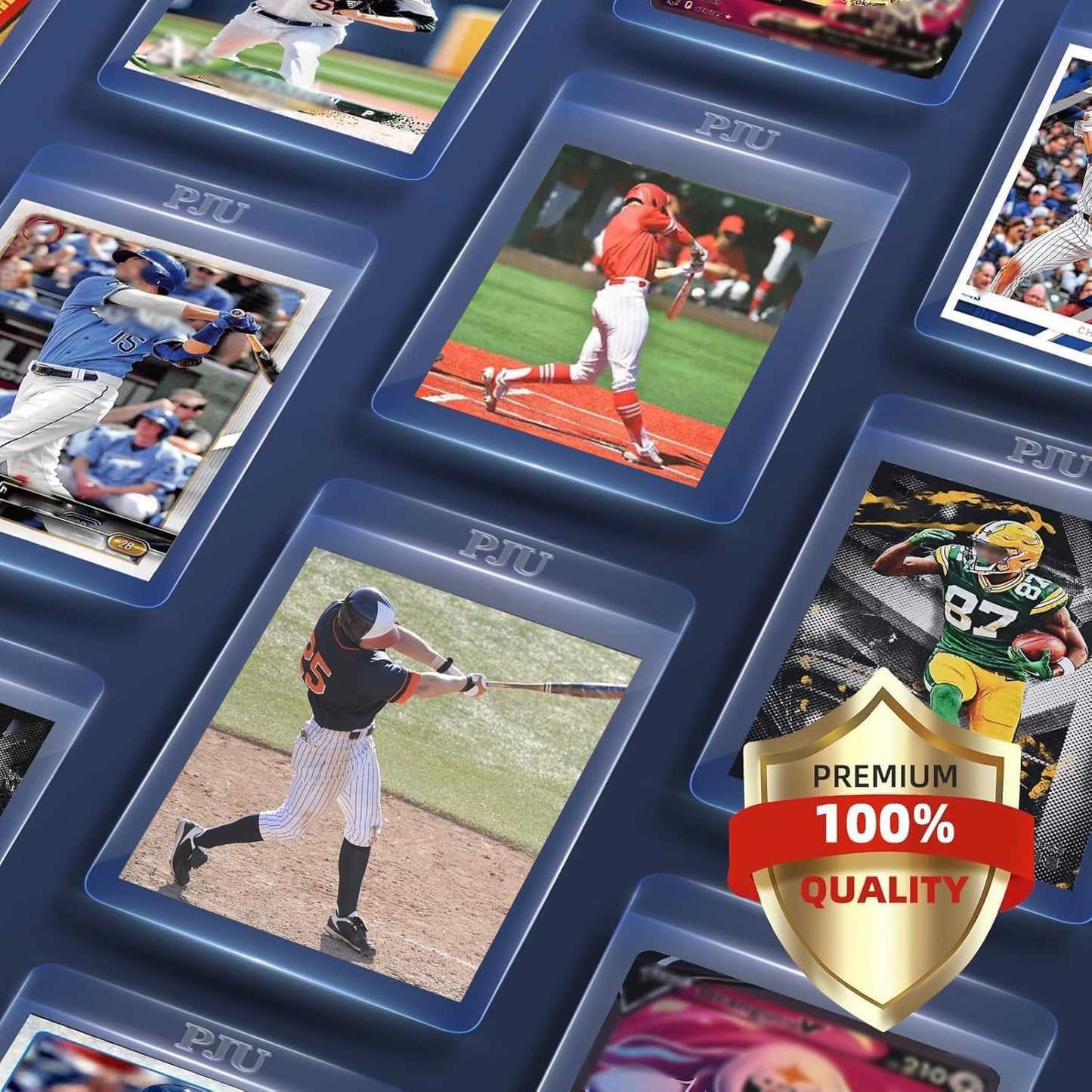 PJU 200ct Semi-Rigid Card Holders & 200ct Card Sleeves for PSA/SGC/BGS/CSG Graded Cards