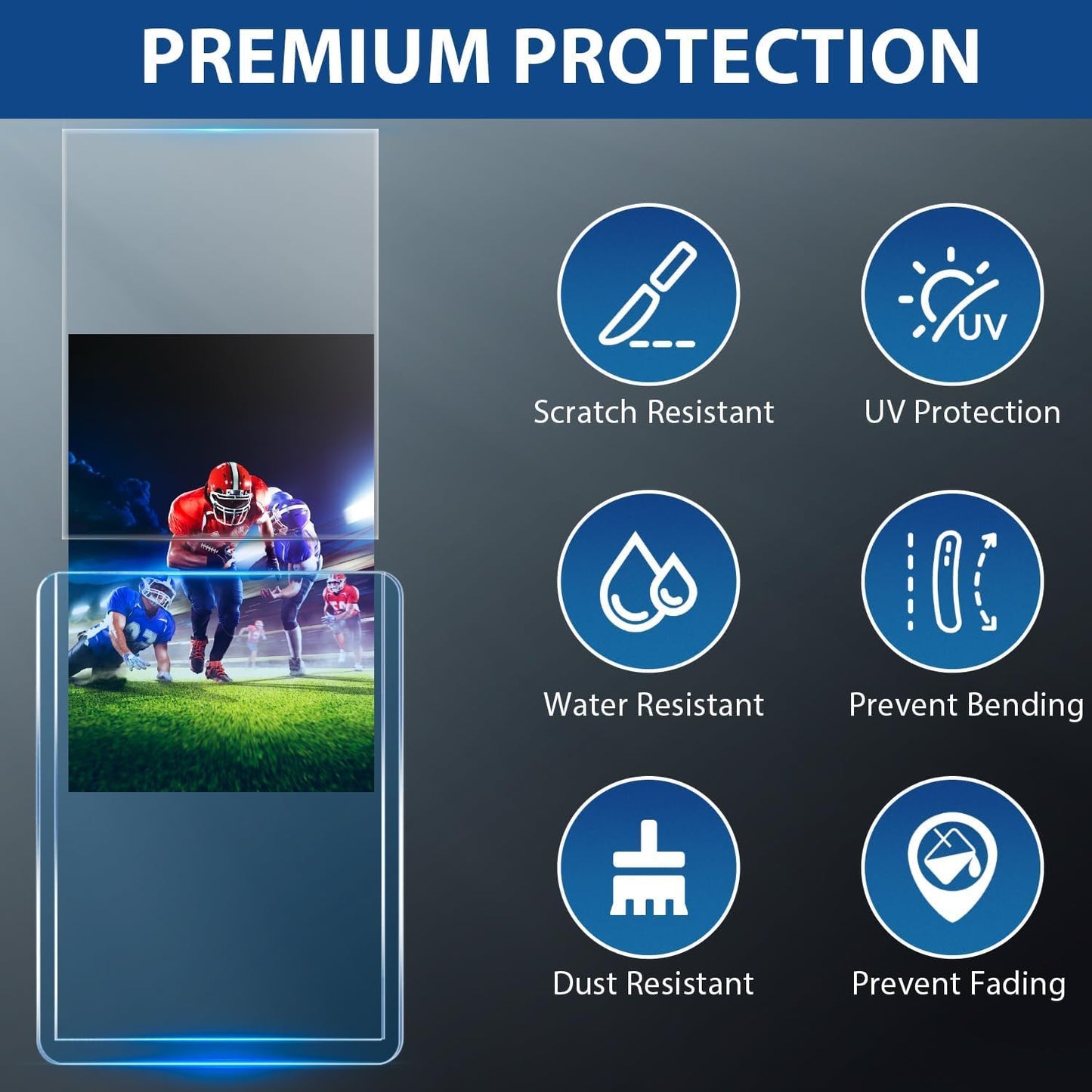 PJU 200 Hard Plastic Card Sleeves – Premium 3x4 Baseball Card Protectors (100 Hard, 100 Soft)