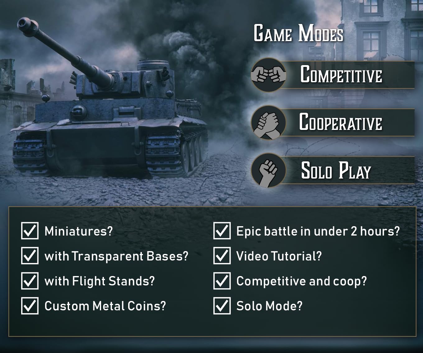 Aces & Armor – WWII War Miniatures Strategy Board Game by PKB Games | 1-4 Players, 14+, 1-2 Hours