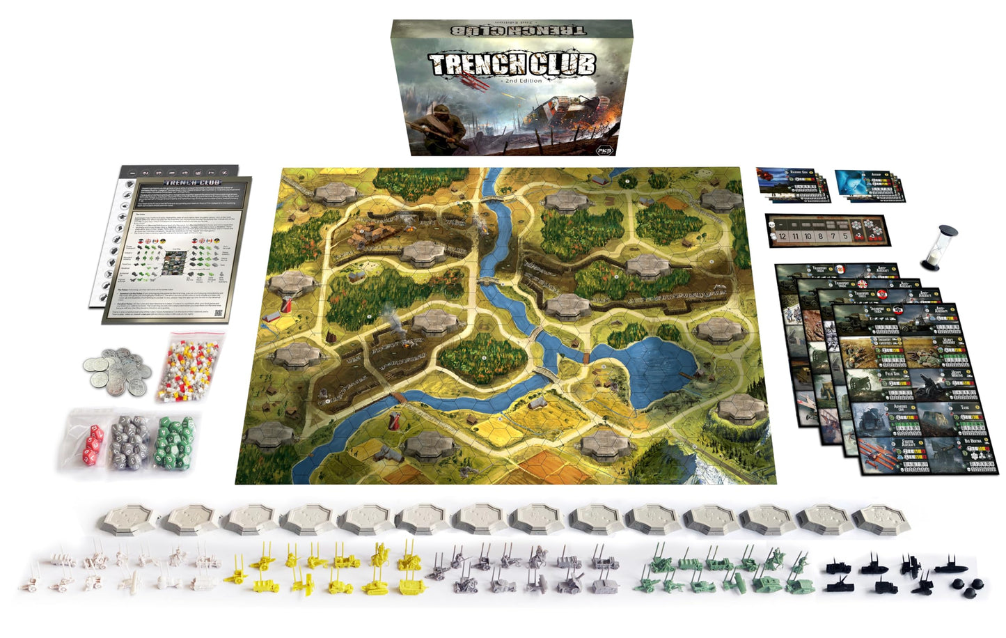 Trench Club by PKB Games – WWI War Miniatures Strategy Board Game (1-4 Players, 2+ Hours)