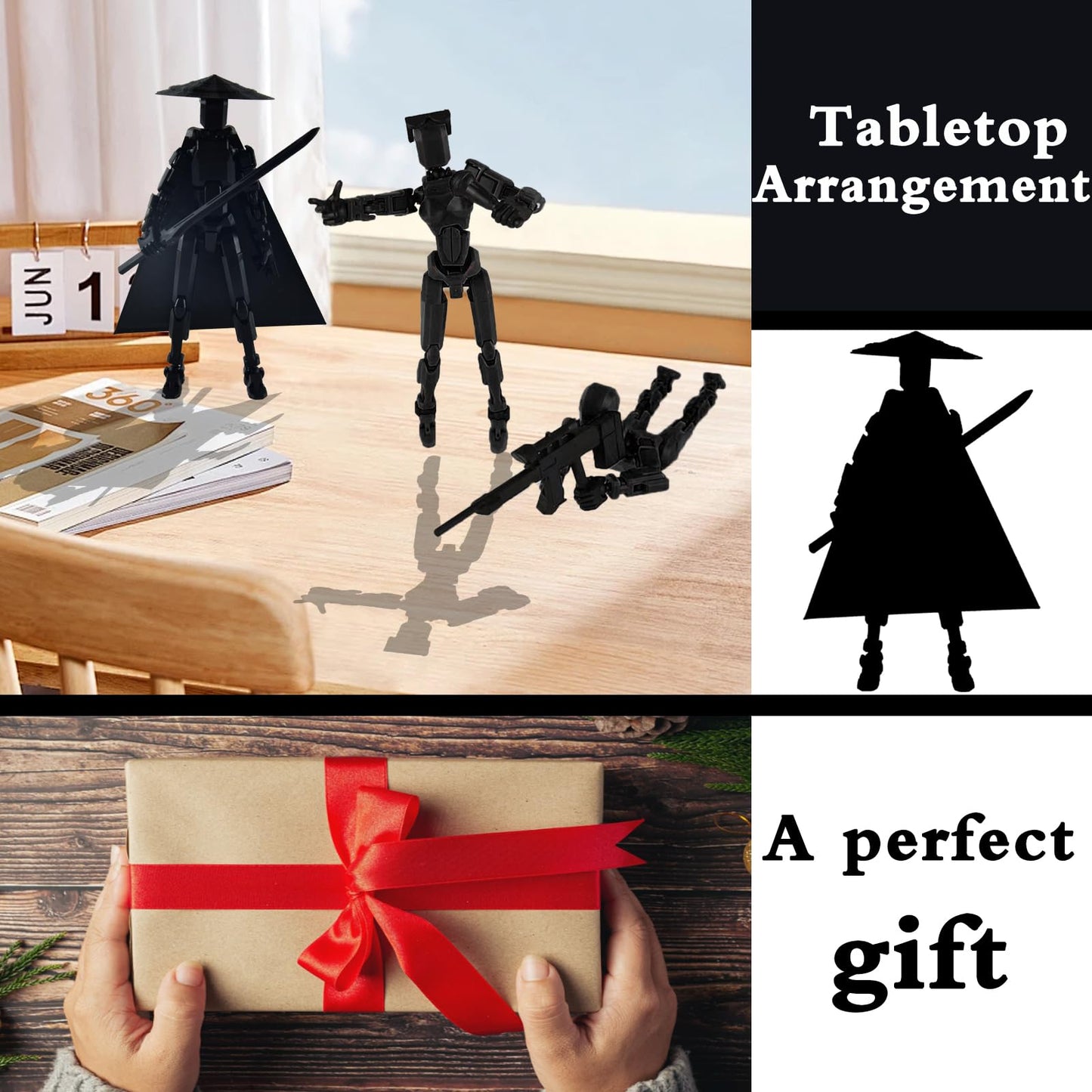 PkghoKids T13: Fully Assembled Action Figure Accessories | Multi-Jointed 3D Printed Toy